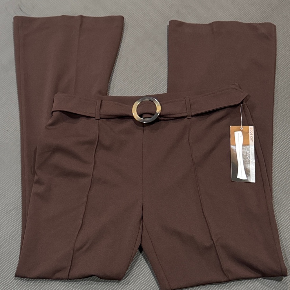 Brown Boot Cut Trousers